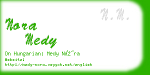 nora medy business card
